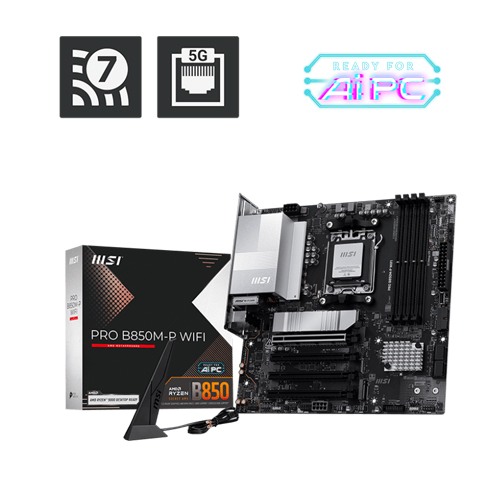 MSI PRO B850M-P WIFI AM5 DDR5 Motherboard MSI PRO B850M-P WIFI AM5 DDR5 Motherboard