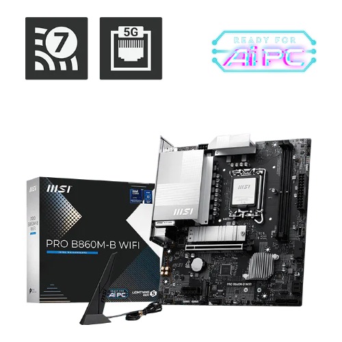 MSI PRO B860M-B WIFI Intel LGA1851 DDR5 Micro-ATX Motherboard