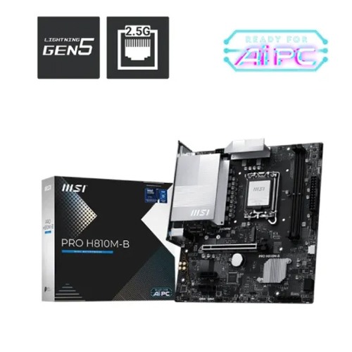 MSI PRO H810M-B DDR5 LGA1851 mATX Motherboard