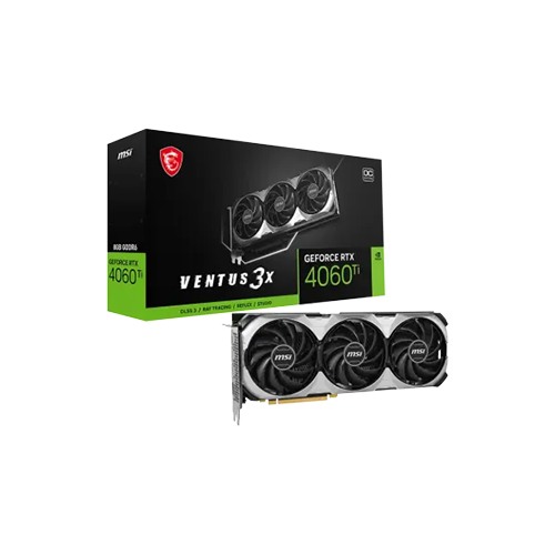 MSI GeForce RTX 4060 TI VENTUS 3X 8G OC GDDR6 Graphics Card MSI GeForce RTX 4060 TI VENTUS 3X 8G OC GDDR6 Graphics Card