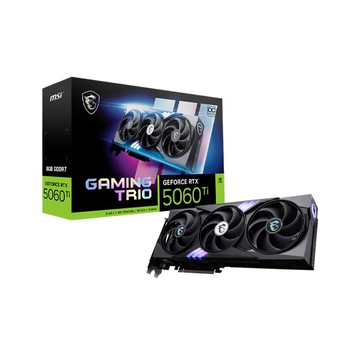 MSI RTX 5060 Ti 8G GAMING TRIO OC 8GB GDDR7 PCI Express 5.0 Graphics Card