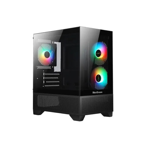 MaxGreen Panora F3 Mid-Tower M-ATX Gaming Casing