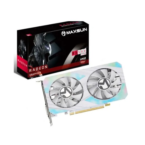 MAXSUN AMD Radeon RX 580 8GB GDDR5 White Graphics Card