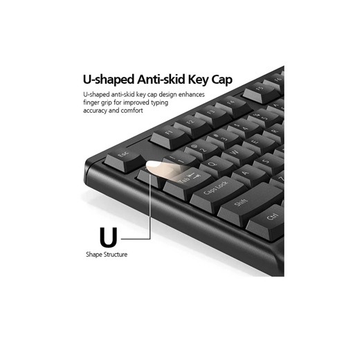 Micropack KM-2005 Black Wired Keyboard & Mouse Combo with Bangla