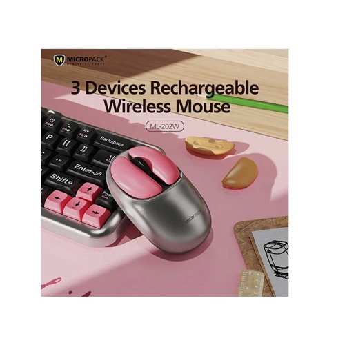 Micropack ML-202W Grey (Dual Mode) Silent Mouse