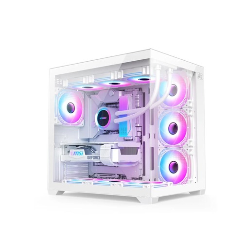 Monarch City Ranger X7 ARGB Mid-Tower ATX Gaming Case White
