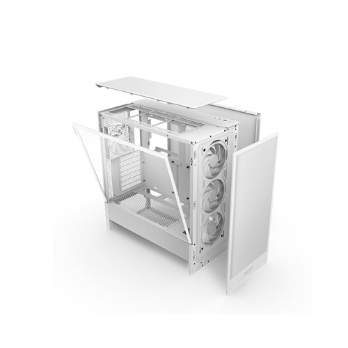 NZXT H5 Flow RGB 2024 Edition Compact ATX Mid-Tower Airflow Casing - White