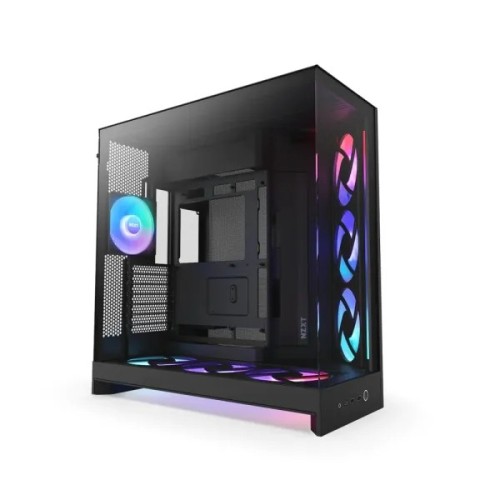 NZXT H9 Flow RGB+ (2025) Dual-Chamber Mid-Tower ATX Airflow Casing - Black