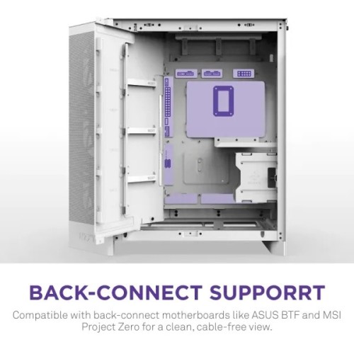 NZXT H9 Flow RGB+ (2025) Dual-Chamber Mid-Tower ATX Airflow Casing - White