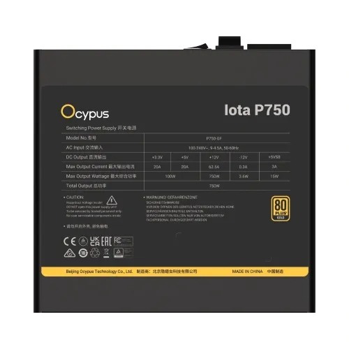 Ocypus IOTA P750 750W 80+ Gold Full Modular ATX Power Supply