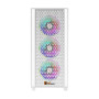 PC Power Flow White Light Mesh Mid Tower Gaming Casing