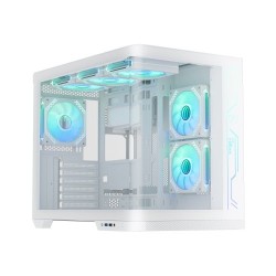 PC Power PG-H650 Iceland Edge WH Casing With 6 FANS and 750W PSU