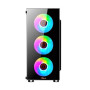 PC Power Crystal Glass Elite Mid Tower Black ATX Gaming Desktop Case #PP-GS2404 Elite