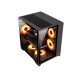 PC POWER ICE CUBE BK 3 ARGB FAN GAMING CASING  WITH 350W PSU