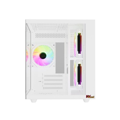 PC POWER GS620  ICE CUBE MINI V2 WHITE 5 FANS GAMING CASE WITH 650W PSU