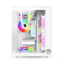 PC Power ICEBOX X2 WH mATX Mid Tower Gaming Casing