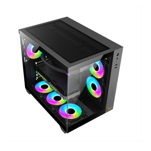 PC POWER PG-H600 ICELAND 6 ARGB FAN ATX GAMING CASING WITH 650W PSU