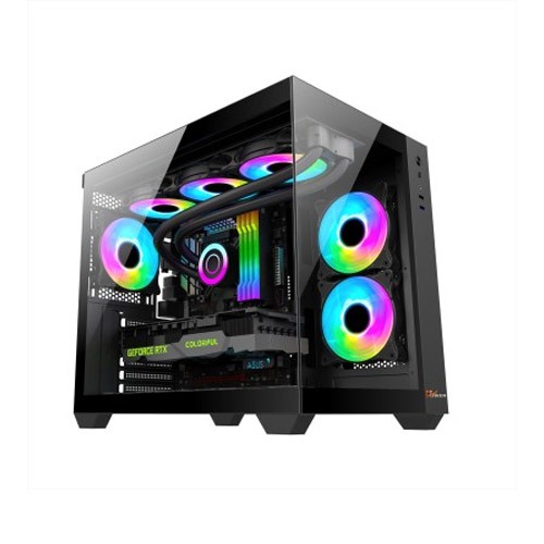 PC POWER PG-H600 ICELAND BK 9 ARGB FAN ATX GAMING CASING