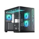 PC POWER  PGH650 ICELAND EDGE BK  9 ARGB FAN ATX CASING