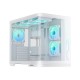 PC POWER  PGH650 ICELAND EDGE WH  9 ARGB FAN ATX CASING