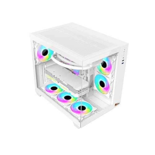 PC POWER PG-H600 ICELAND WH 9 ARGB FAN ATX GAMING CASING