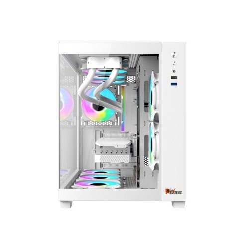 PC POWER PG-H600 ICELAND WH 9 ARGB FAN ATX GAMING CASING