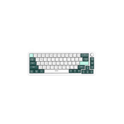 PC Power K68 TRI-MODE Keyboard (Keycap White, Green, Cyan)