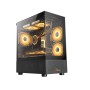 PC Power PG-H30 BK Sea View 5 X ARGB FAN M-Atx Gaming casing