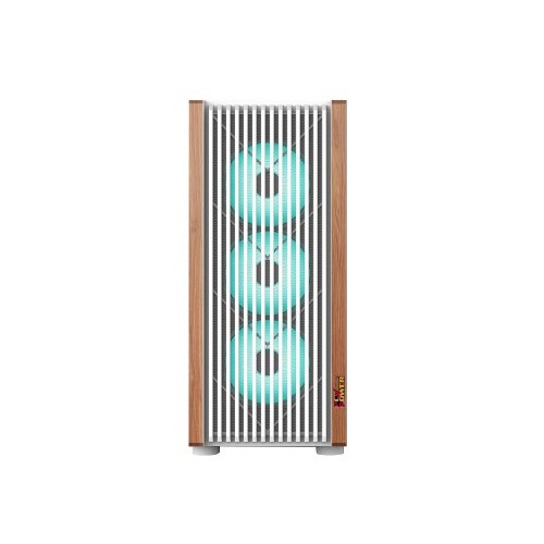 PC POWER PP-GS680 WOOD MESH WH Casing With 4 FANS and 550W PSU