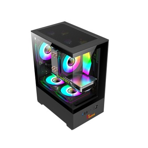 PC POWER RIVER VIEW BK 5 ARGB FAN GAMING CASING