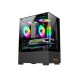 PC POWER RIVER VIEW BK 5 ARGB FAN GAMING CASING WITH 350 PSU