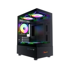 PC POWER GS670 SKYVIEW V2 3 FANS GAMING CASE WITH 550W PSU