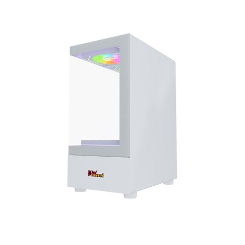 PC POWER GS670 SKYVIEW V2 WHITE 3 FANS GAMING CASE WITH 550W PSU