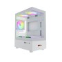 PC POWER GS670 SKYVIEW V2 WHITE 3 FANS GAMING CASE WITH 550W PSU