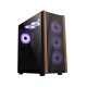 PC POWER PP-GS680 WOOD MESH BK Casing With 4 FANS