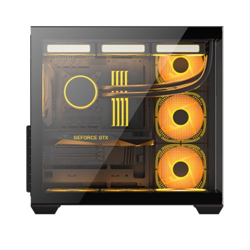 PC POWER PP-GS700 BK DARK WOOD Casing With 7 FANS