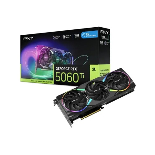 PNY GeForce RTX 5060 Ti 16GB GDDR7 EPIC-X RGB Overclocked Triple Fan Graphics Card