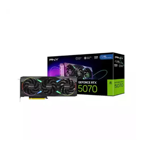PNY GeForce RTX 5070 ARGB Epic-X OC Triple Fan 12GB GDDR7 Graphics Card (Bundle With PC)