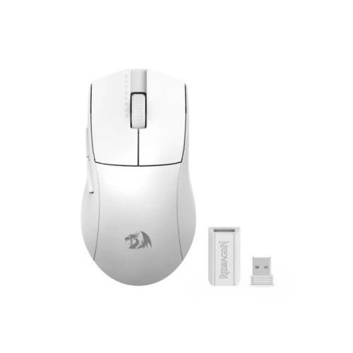 Redragon M916 PRO (1K Hz) Tri-Mode Wireless Gaming Mouse White