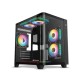 Revenger Air Tank Mini 5 ARGB Infinity Fans Black Gaming Casing