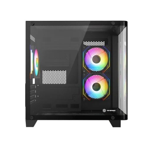 Revenger Air Tank Mini ARGB Infinity Fan Black Gaming Casing (Tempered Glass Curved Window)