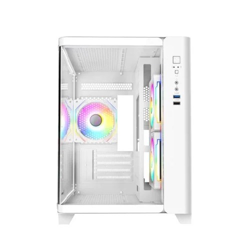 Revenger Air Tank Mini ARGB Infinity Fan White Gaming Casing (Tempered Glass Curved Window)