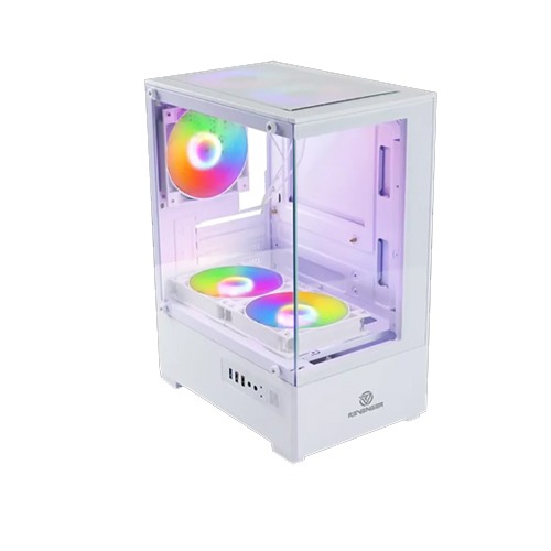 Revenger Ice Cool Mini Micro ATX Gaming Casing Controlled by Switch White