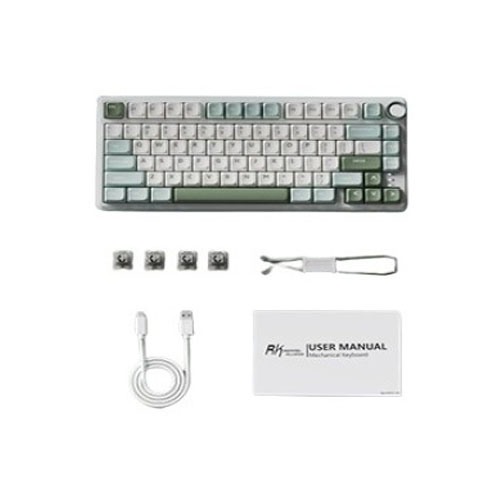 RK ROYAL KLUDGE R75 Wired Mechanical Keyboard (White-Green) RK ROYAL KLUDGE R75 Wired Mechanical Keyboard (White-Green)
