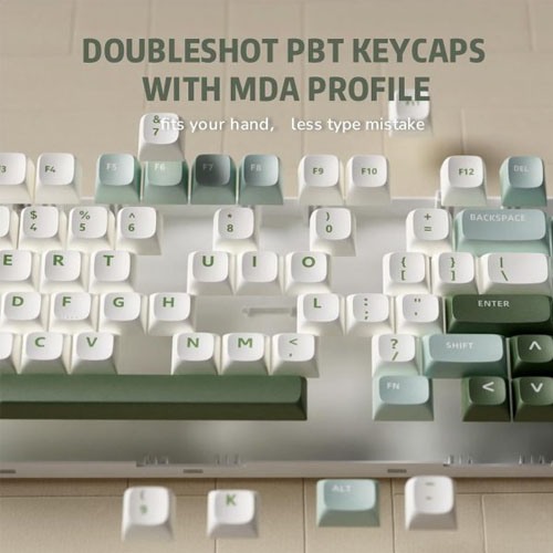 RK ROYAL KLUDGE R75 Wired Mechanical Keyboard (White-Green) RK ROYAL KLUDGE R75 Wired Mechanical Keyboard (White-Green)