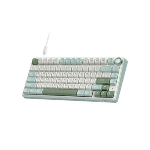 RK ROYAL KLUDGE R75 Wired Mechanical Keyboard (White-Green) RK ROYAL KLUDGE R75 Wired Mechanical Keyboard (White-Green)