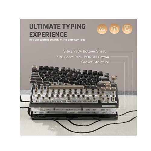 ROYAL KLUDGE RK R75 Hot-Swappable RGB Phantom Mechanical Keyboard Wired