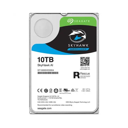 Seagate SkyHawk AI 10TB 3.5 Inch Surveillance HDD