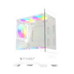 T-Wolf Ice Cooler X5 ARGB M-ATX Mid Tower Gaming Casing White