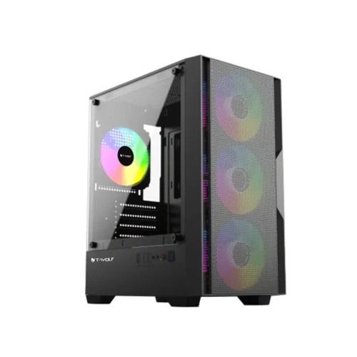 T-Wolf Phantom X4 RGB M-ATX Mid Tower Gaming Case With 200W PSU